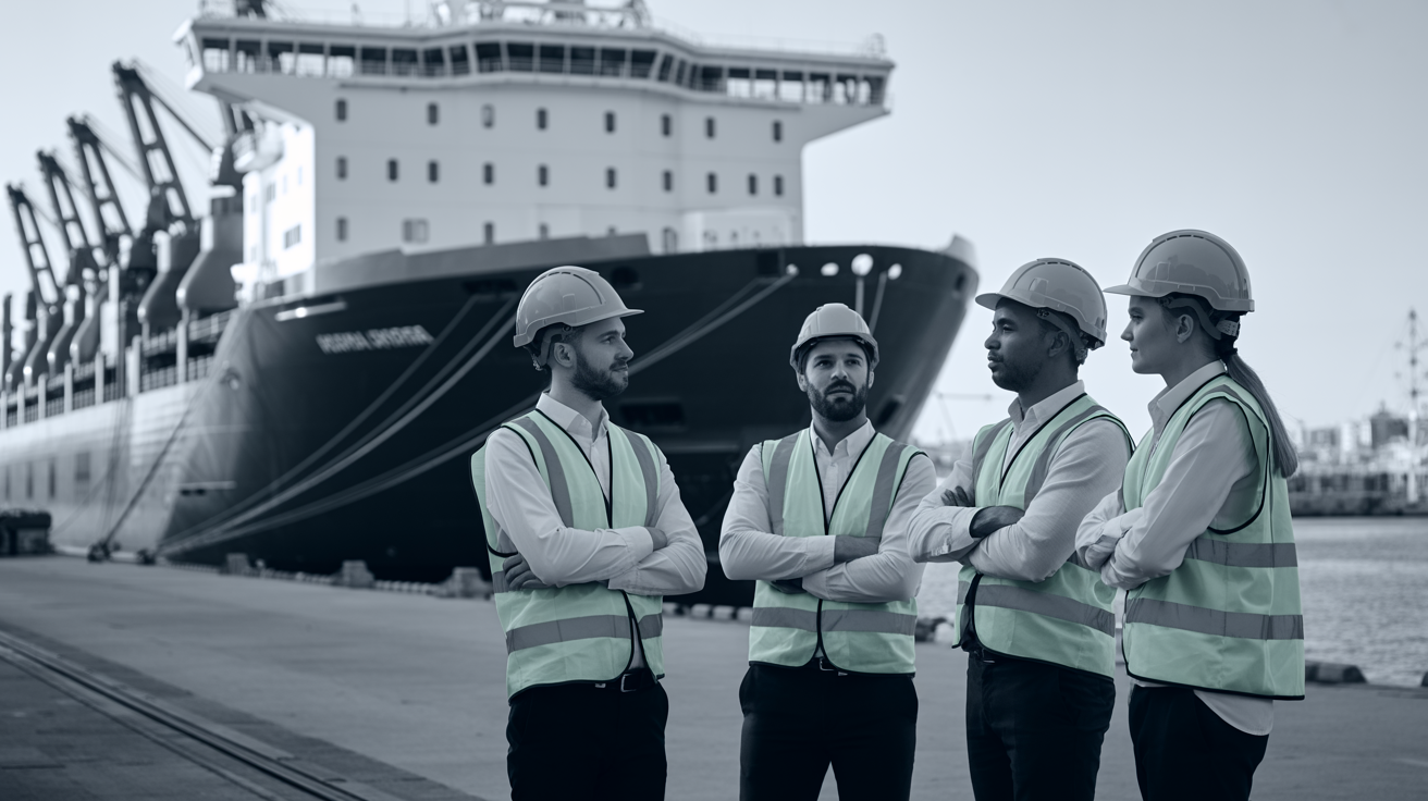 Bull Marine Surveyors professional team at Barcelona port